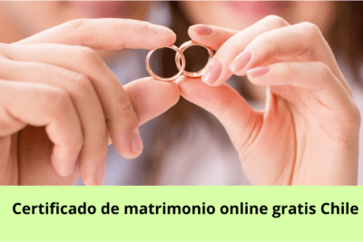Certificado de matrimonio online gratis Chile
